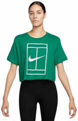 Женская теннисная футболка Nike Court Dri-Fit Heritage Crop Top - malachite