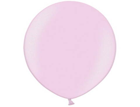 Большой воздушный шар металлик розовый