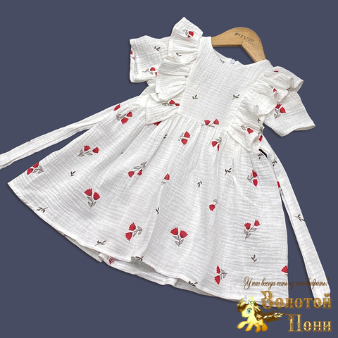 Платье хлопок/муслин д (3-6) 250227-R7031