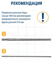 Бур SDS-plus ПРАКТИКА 14 х 400/460 мм, Х-тип серия 