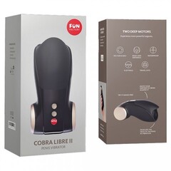 Мастурбатор мужской Fun factory COBRA LIBRE II, черно-серый