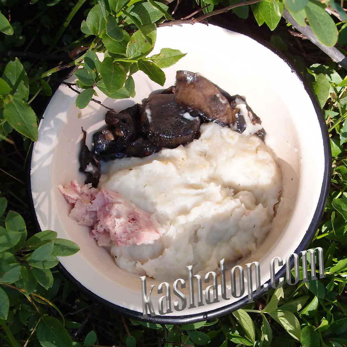 Картофельное пюре с жареными грибами и луком рецепт с фото пошагово - баштрен.рф