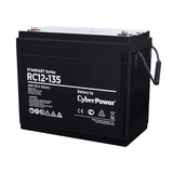Аккумуляторная батарея CyberPower RC 12-135 / 12 В 135 Ач, напряжение 12В, емкость   (разряд 20ч) 138,9Ач, макс. разрядный ток (5 сек) 1340А, макс зарядный ток   40,5А, свинцово-кислотная (AGM), клемма М6, ДхШхВ 340х173х281мм., высота с   клеммами284
