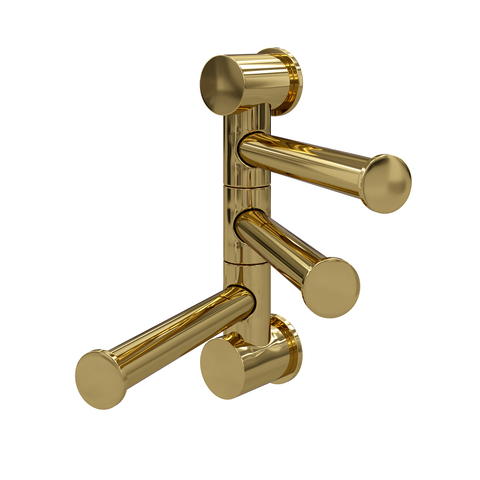 WasserKRAFT K-1053POLISHED GOLD Держатель полотенец тройной