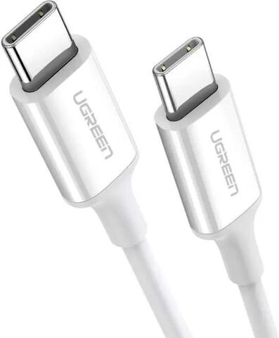 Кабель UGREEN US264 (60519) USB-C 2.0 Male To USB-C 2.0 Male 3A Data Cable 1,5мбелый