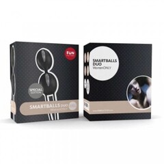 Вагинальные шарики Fun factory SMARTBALLS DUO, черно-серые