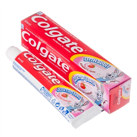 Зубная паста COLGATE Доктор Заяц Клубника 50 мл