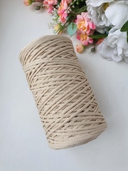 Cream polyester cord 2 mm