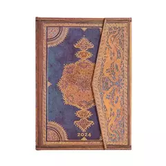 2024 Paperblanks 12 Month Diary Midi Safavid Indigo (Verso)