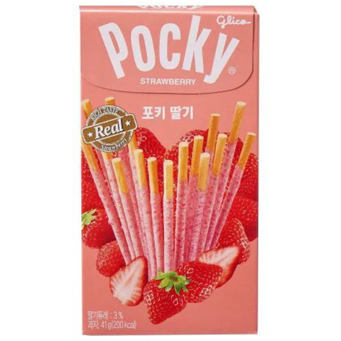 Бисквитные палочки с клубникой Pocky Strawberry, 41 гр