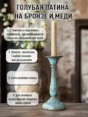 Набор Химическая патина Голубая бронза двухкомпонентная