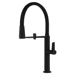 Смеситель для кухни с подключением фильтра питьевой воды с магнитным держ.KITCHEN 898801МСNM черный