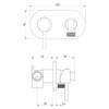 Damixa 214000000 Option. смеситель монтируемый в стену. с гиг.душем. бронза