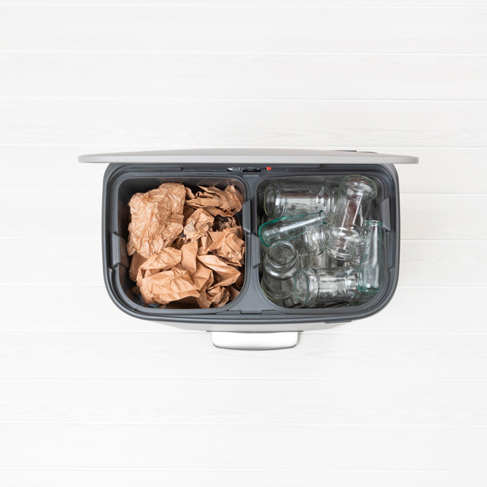 Мусорный бак Bo с педалью (2 x 30 л), Минерально-серый, арт. 211485 - фото 6