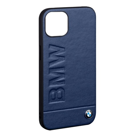 Кожаный чехол BMW SLL для iPhone 13 Mini (Синий)