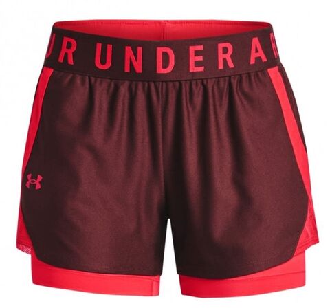 Женские теннисные шорты Under Armour Play Up 2in1 Shorts - chestnut red/radio red