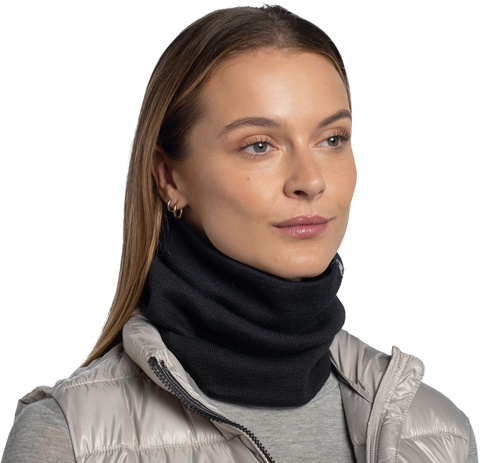 Картинка шарф-труба Buff Neckwarmer Knitted Lilon Black - 2