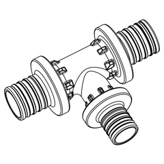 Тройник REHAU с уменьшенным боковым проходом 40-20-40 PX (11600671001)