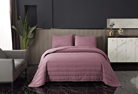 Покрывало 230х250 и 2 наволочки 50х70 Sofi De MarkO Надин пепельная роза