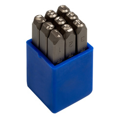 KING TONY (11409SQ05) Набор ударных клейм 5 мм, цифры, 9 предметов