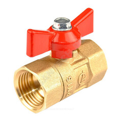 Кран шаровой латунь ПРАКТИК 130 Ду 15 Ру16 ВР бабочка аналог 11б27п1 ГАЛЛОП 103252