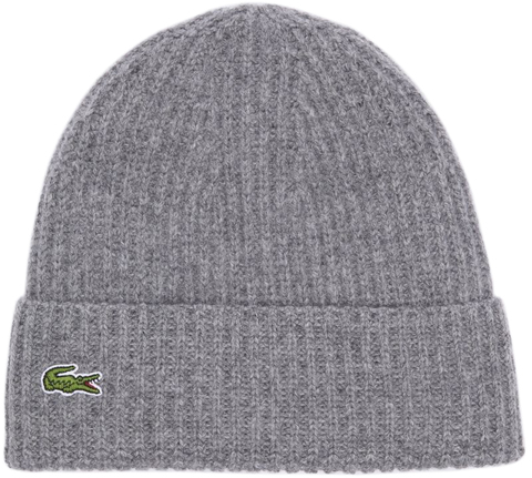 Зимняя шапка Lacoste Women’s Turned Edge Wool Beanie - grey chine