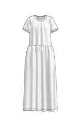 Мариша. Платье льняное базовое с коротким рукавом PL-42-5369
