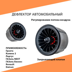 Дефлектор воздуховода в стиле AMG (АМГ), Черное сопло воздуховода, светодиод Красный