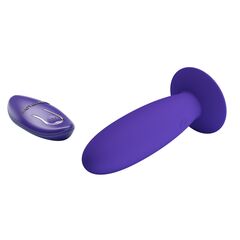 Фиолетовый анальный вибростимулятор Remote Control Vibrating Plug Youth - 11 см. - 