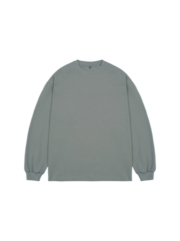 Лонгслив оверсайз (серо-зеленый) 230 г