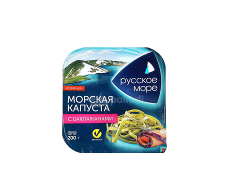 Морская капуста Русское Море по-корейски с баклажанами 200г, шт