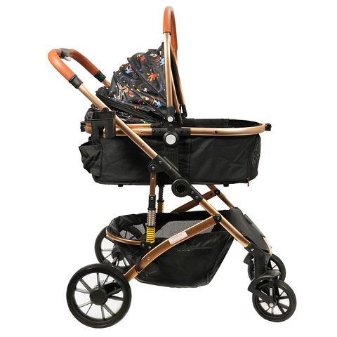 Коляска прогулочная Mr.Kranch для собак и кошек большая с амортизацией (макс. нагрузка 20 кг) разноцветная