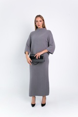 Серый джемпер со свободным рукавом Тамбовчанка