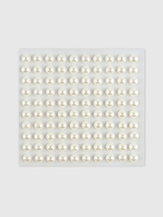 Жемчуг для декора, на клеевой основе, d=6 мм, набор 100 шт., белый