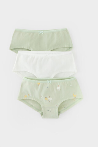 трусы/ уп  для девочки  К 1964-3уп/сахар,морская пена,гусята