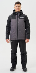 Премиальный теплый зимний костюм Nordski Winter Black/Grey мужской