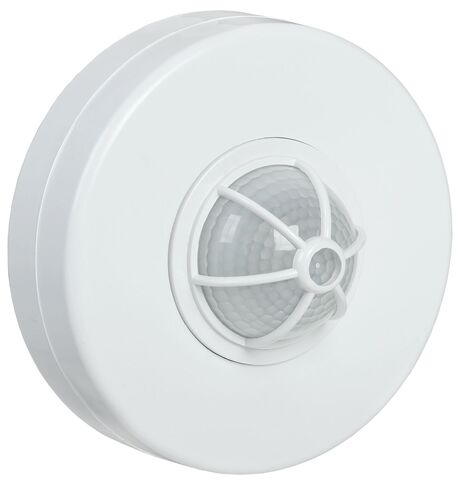 Датчик движения ДД 024 белый, макс. нагрузка 1100Вт, угол обзора 120-360гра, дальность 6м, IP33, IEK