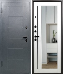 Входная дверь Промет ТИТАН ЗЕРКАЛО Графит - Ларче
