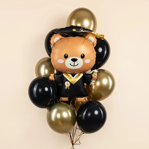 Шар фигура, мишка выпускник, 97 см