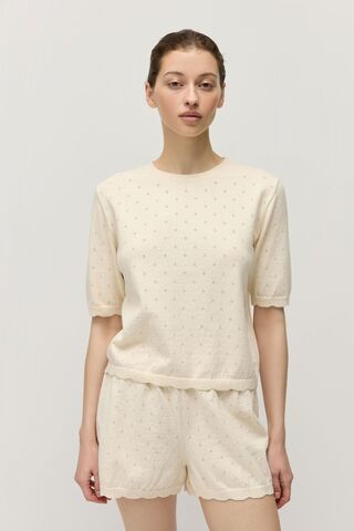 Джемпер пуантель из хлопка с кашемиром