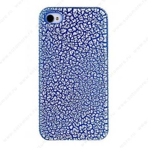 Накладка для iPhone 4s/ 4 в виде шпаклевки синяя