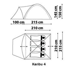 Туристическая палатка Canadian Camper Karibu 4