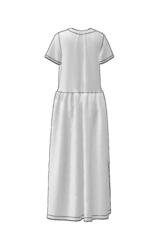 Мариша. Платье льняное базовое с коротким рукавом PL-42-5369