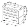 Aquanet 171496 Компл.3 - Тумба Нота 100 (005) цв.бел. глянец (171496)