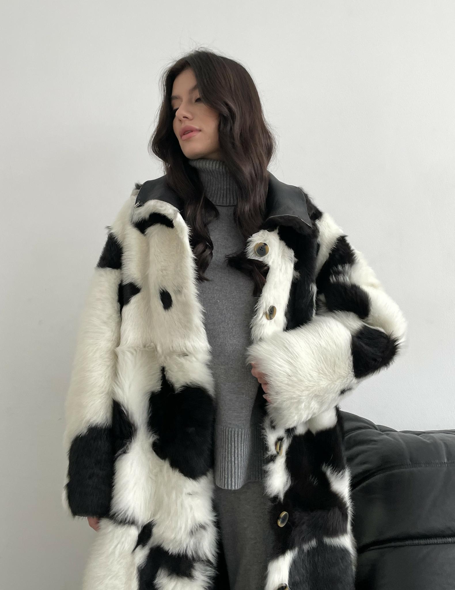 Двустороннее пальто-дубленка Toscana Cruella