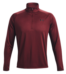 Теннисная футболка Under Armour UA Tech 2.0 1/2 Zip M - chestnut red/black