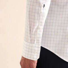 Сорочка мужская Seidensticker Slim Fit 01.646157-15 в тонкую синюю клетку