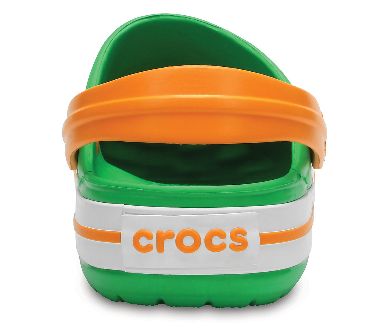 Сабо Crocs мужские Crocband Grass Green/White/Blazing Orange