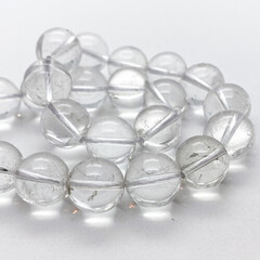 Горный хрусталь бусины, диаметр 11,9-12,1 мм, цена за 8 шт (1/4 нити)