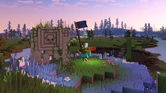 Minecraft Legends Deluxe Edition (диск для PS4, полностью на русском языке)